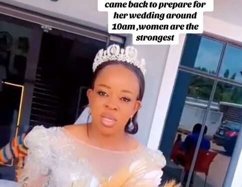 “You Are Risking Your Life” – Nigerians Tell Woman Who Gave Birth At 4am, Did Wedding At 10am Same Day (Video)