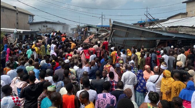 Breaking: Many Feared Dead As Mosque Collapses In Lagos (Photos)