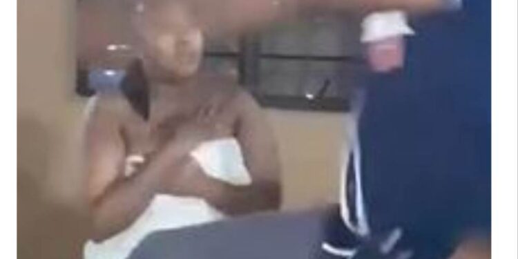 Moment Husband Returns Home, Catches Cheating Wife In Towel With Another Man (Video)