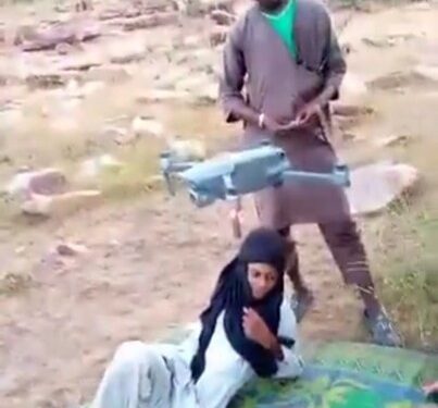 Bandits Spotted Flying Drone As They Laugh (Video)