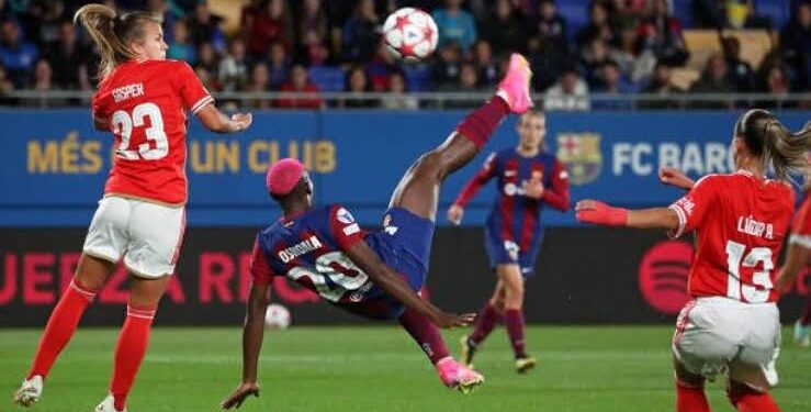 UEFA Names Asisat Oshoala’s Goal As Goal Of The Champions League Season (Video)