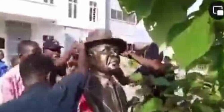 Rivers Crisis: Protesting Youths Pull Down Wike’s Statue (Video)