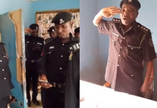 See The Video Of Police Officers Singing The New National Anthem That Has Got Nigerians Talking (Video)