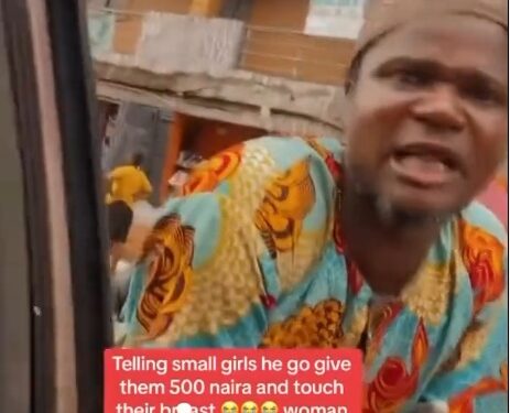 Woman Confronts Suspected Pedophile For Allegedly Offering Little Girls N500 To Touch Their Breasts (Video)