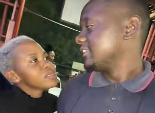 Dramma As Wife Forces Husband to Carry “Married, Don’t Look” Signboard (Video)