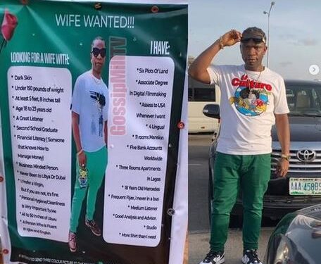 Speed Darlington Erects Signpost In Village Declaring His Search For A Wife (Video)