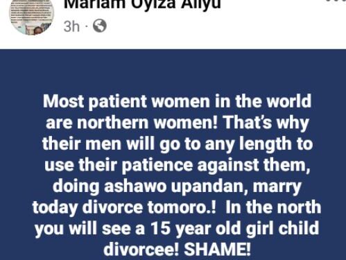 The Most Patient Women In The World Are Northern Women – Nigerian Woman Writes About Divorce Rate Among Northerners