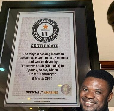 Chef Ebenezer Smith Arrested for Forging Guinness World Record ‘Cook-A-Thon’ (Photo)