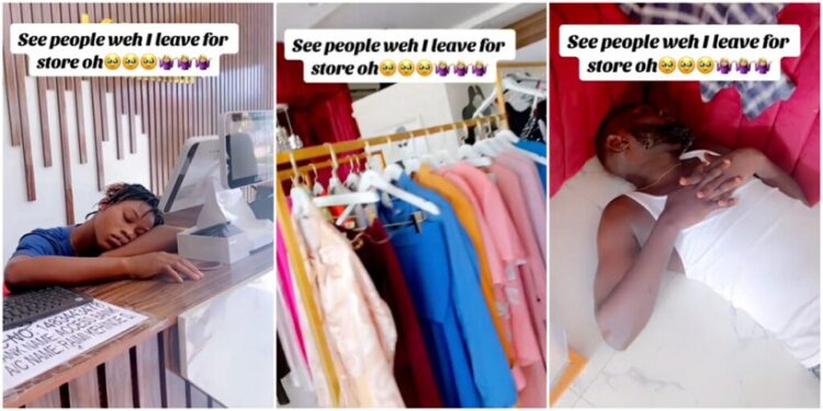 Boss Stunned To See All Her Employees Asleep in Multi-million Naira Clothing Store (Video)