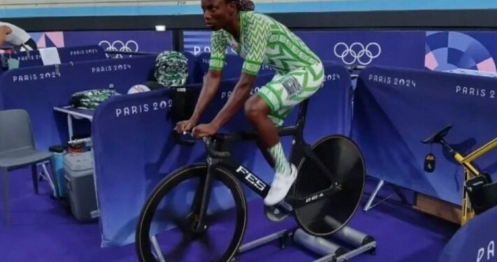 Nigerian Cyclist, Ese Ukpeseraye Thanks Germany For Borrowing Her Bicycle At 2024 Olympics