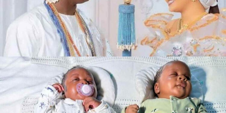 Olori Tobi Philips of Ife Shares Adorable Photos of Their Twins