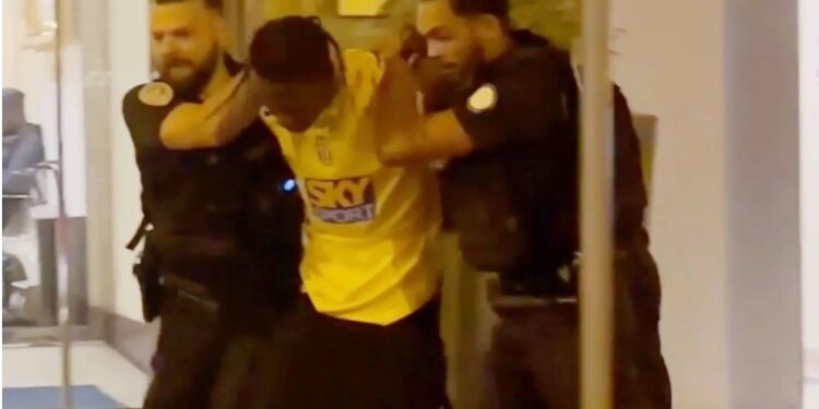 Video Of Rapper Travis Scott Being Dragged Out Of 5-star Paris Hotel in Handcuffs Following Arrest