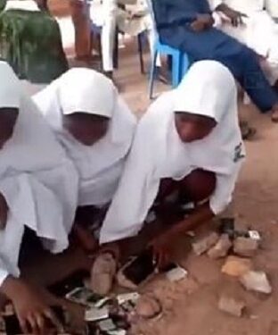 Students Ordered By Parents’ Association To Destroy Their Phones Over Poor Academic Performance (Video)