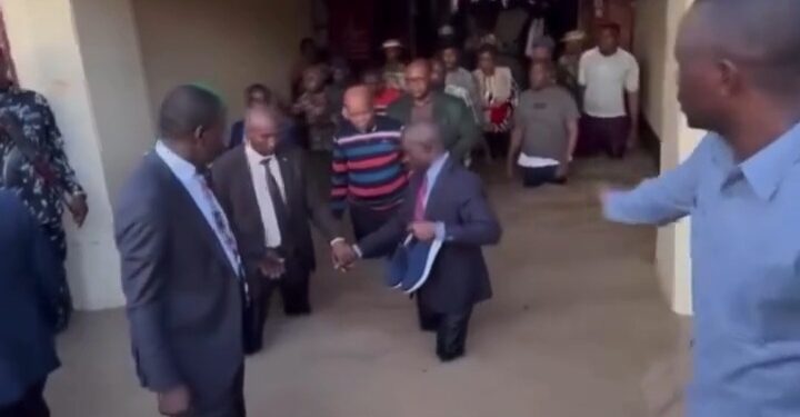 Vice President, Kashim Shettima Wades Through Flood in Maiduguri After Heavy Rainfall Caused A Dam To Collapse (Video)
