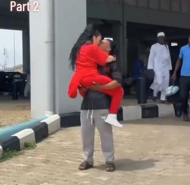 Caucasian Woman Shares Her Excitement As She Meets Her Nigerian Partner After 7 Months Of ‘Intense Video-Calling’ (Video)