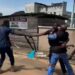 Watch The Moment Armed Nigerian Policemen And NSCDC Operatives Exchange Blows Publicly In Osun (Video)