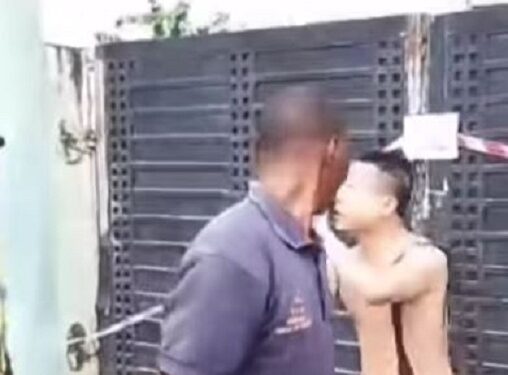 Chinese Man Tears Naira Notes After Lagos Govt Officials Reportedly Sealed His Company (Video)