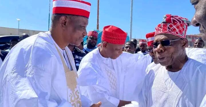 Shettima, Saraki, Obasanjo Arrive Kano For Kwankwaso’s Daughter’s Wedding (Photos)