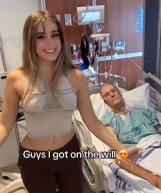22-year-old Model Dances Next To 85-year-old Boyfriend’s Hospital Bed After Being Named In His Will (Video)