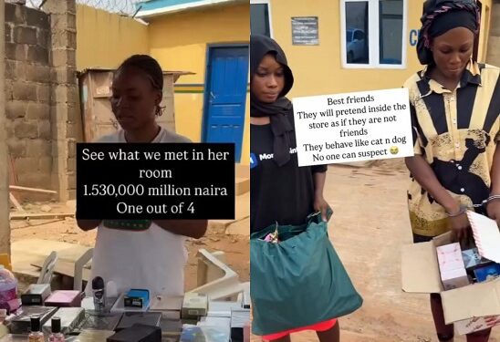 Businesswoman Exposes 4 of Her Staff Allegedly Stealing Perfumes Worth millions of Naira From Her Store (Video)