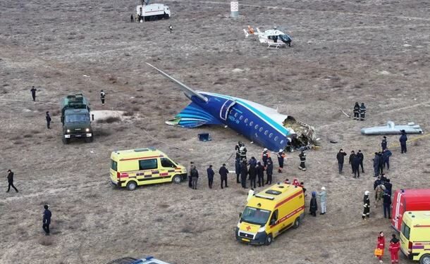 The Horrific Moment Azerbaijan Airlines Plane Crashed With 72 People On Board On Christmas Day (Video)
