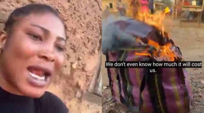 Woman Burns Sister’s Clothes, Accuses Her Of Affair With Husband (Video)