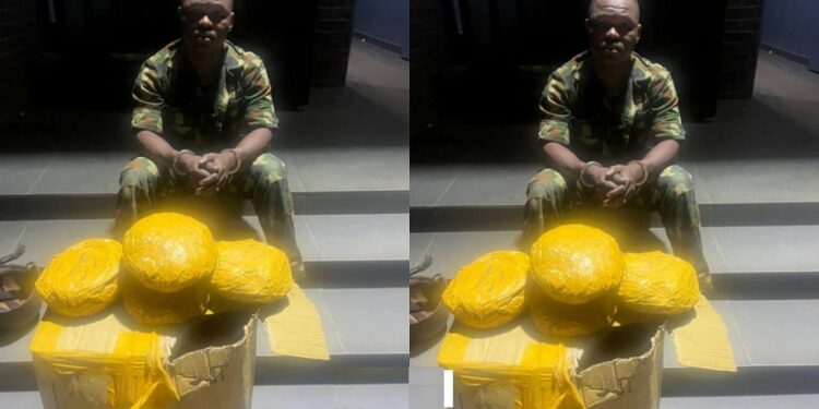 Police Arrest Soldier With ‘Canadian Loud’ In Lagos