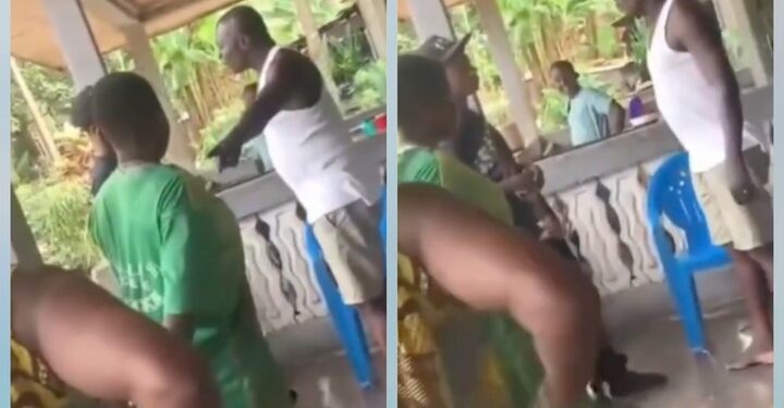 Watch The Moment Nigerian Man Slaps His Daughter’s Boyfriend for Trying to ‘Ruin’ Her Life (Video)