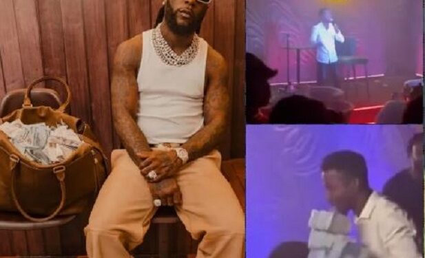 Burna Boy Gifts N4m Cash to MC After He Claimed to be ‘Cubana Chief Priest’s Abandoned Brother’ (Video)
