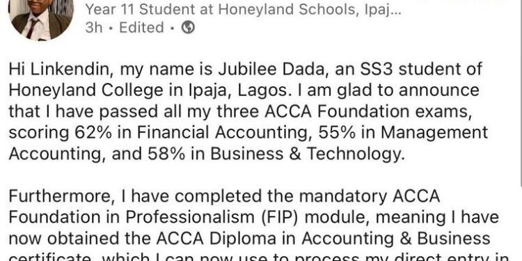SS3 Student’s LinkedIn Profile Sparks Conversation On X