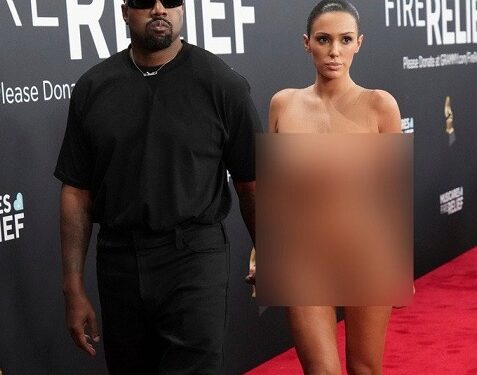 Bianca Censori Goes Completely Naked As She Joins Husband Kanye West At 2025 Grammys (Photos & Video “18 Plus”)