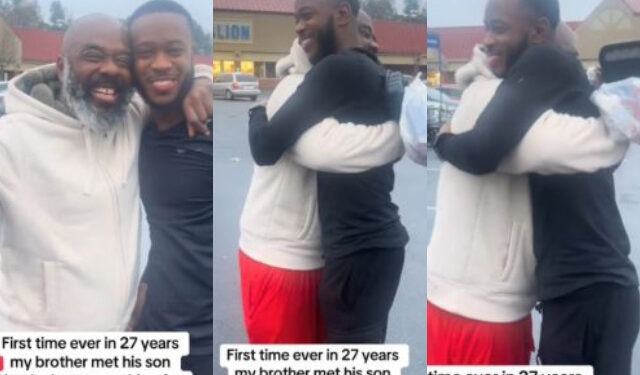 Man Meets 27-Year-Old Son After Spending 27 Years In Prison For Crime He Didn’t Commit (Video)