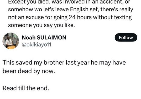 If Your Partner Doesn’t Constantly Check On You, Dump Them – Man Shares Story Of How His Brother Was Saved From Death By His Wife Who He Calls Every Hour