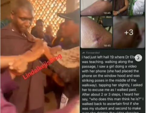 UNIZIK Student Physically Assaults Lecturer For Interrupting Her Tiktok Video (Watch)