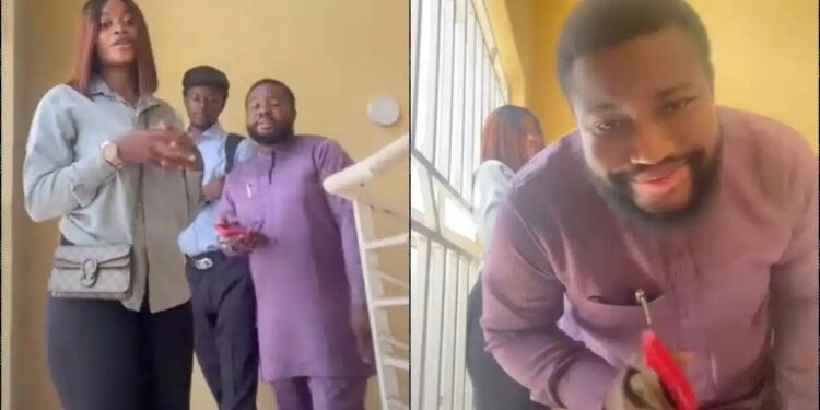 FUOYE Lecturer Goes Viral After Walking On Student Making TikTok Video (Watch)