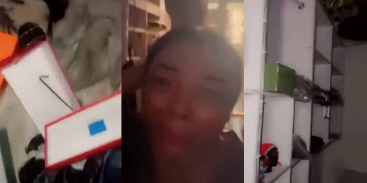 Businesswoman Cries Bitterly As NAFDAC Officials Steal Clothes And Shoes In Her Boutique During Raid (Video)