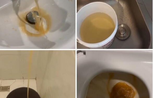 Nigerians React As Man Laments About The Colour Of The Water Running In His ‘Luxury Apartment’ In Lekki (Video)