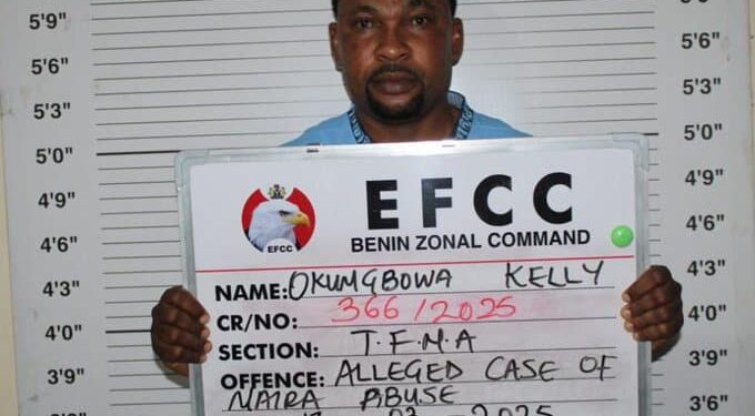 EFCC Arrests Suspended Edo Govt Official Caught Spraying Money On Strippers In A Club