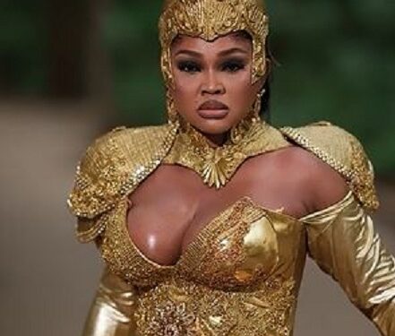 Nollywood Actress, Mercy Aigbe Leaves Fans Speechless Over Outfit To Movie Premiere (Video)