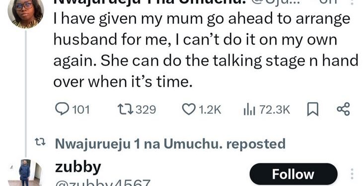 Woman Reveals Why She Has Given Her Mother Permission To Arrange Husband For Her