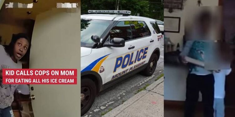 Little Boy Calls Police On Mom For Eating His Ice Cream, Wants Her Jailed (Video)