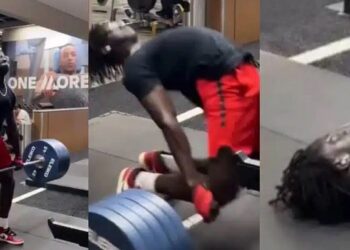 Watch The Moment Man Collapses At Gym While Lifting 500-pound Weight (Video)