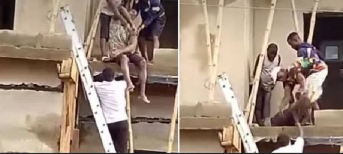 Carpenter Gets Electrocuted While Roofing A Building In Anambra (Video)