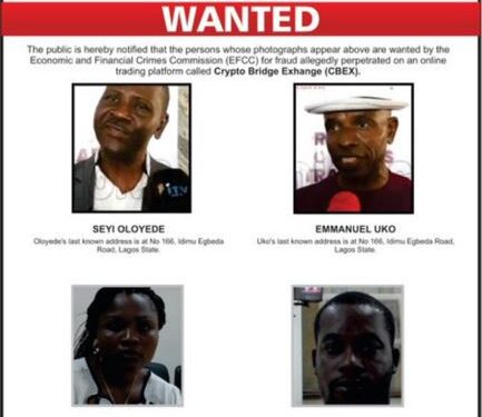 EFCC Declares Four Wanted Over CBEX Crypto Fraud
