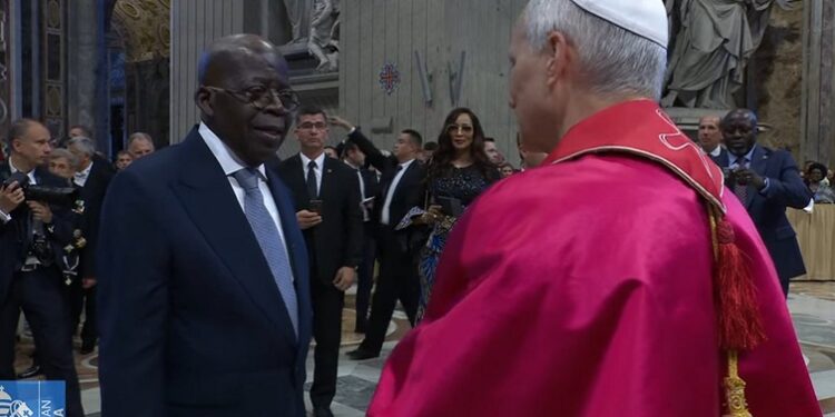 President Tinubu Meets Pope Leo XIV After Inauguration Mass In Rome (Video)