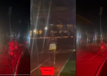 Nigerian Athletes Run In The Dark As Light Goes Off In Newly Renovated MKO Stadium In Ogun At Ongoing Sports Festival (Video)