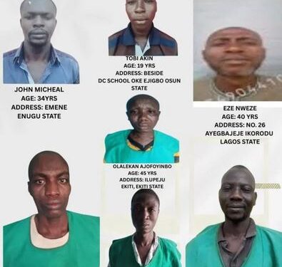 FG Places N5m Bounty On Fleeing Inmates Of Osun Prison, Releases Photos