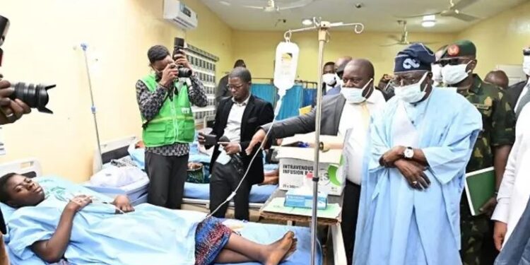 Benue K!llings: Tinubu Visits Injured Victims At Teaching Hospital