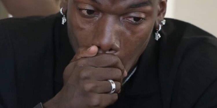 Watch The Emotional Moment Paul Pogba Broke Down In Tears While Signing His Monaco Contract Following Doping Ban (Video)