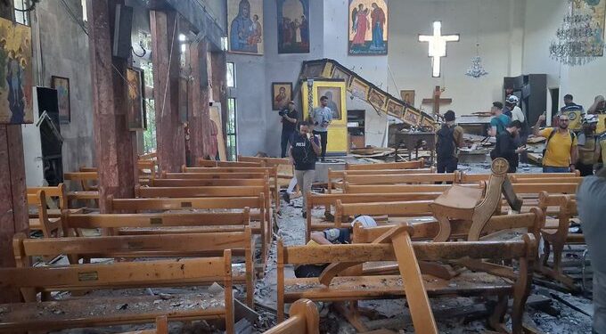 Su!cide Bombing K!lls 25 Worshippers Inside  Church (Photo)